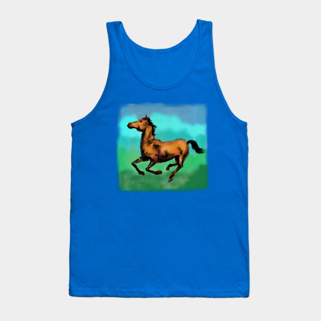 Running Horse Tank Top by Tapan